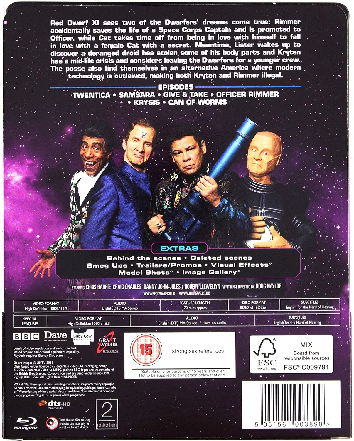 Red Dwarf - Series 11 (Series XI) (Limited Edition Steelbook) (ej svensk text) (Blu-Ray) - 2