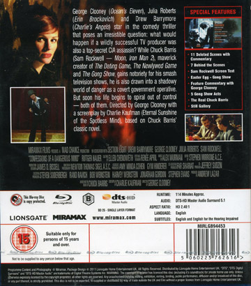 Confessions of A Dangerous Mind (Blu-ray) (ej svensk text) - 2