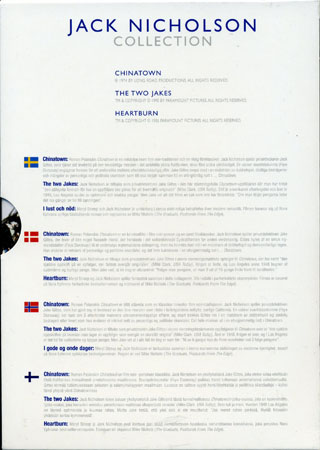 Jack Nicholson Collection (3-disc) - 2