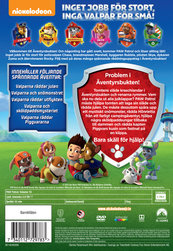 Paw Patrol - Julen Är Räddad - Volym 10 - 2