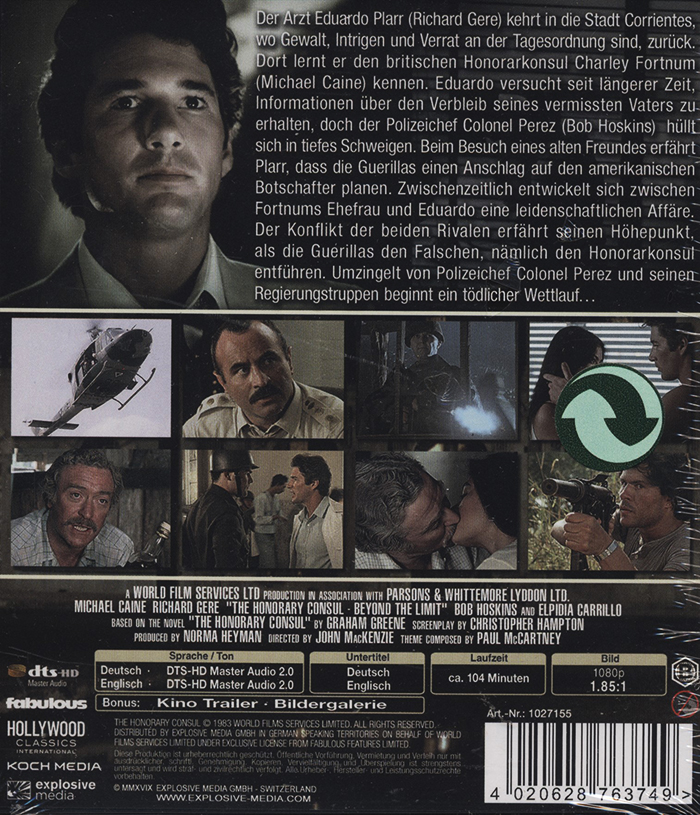 Honorary Consul (ej svensk text) (Blu-ray) - 2