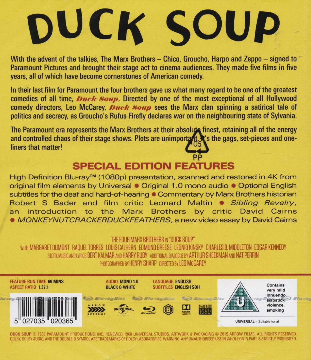 Duck Soup (ej svensk text) (Blu-ray) - 2