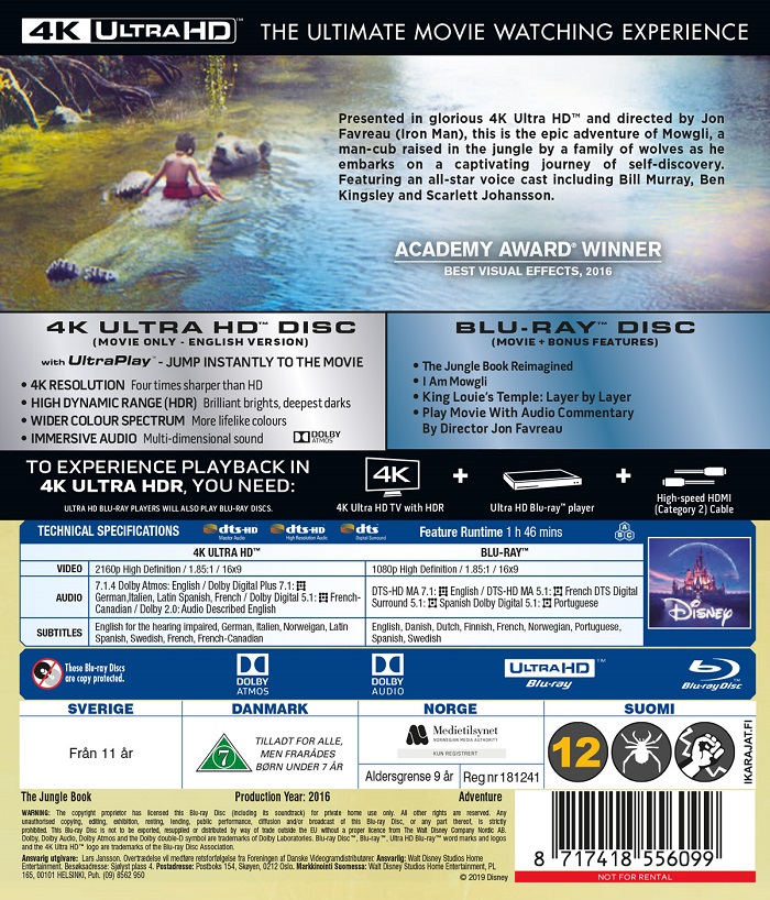 Djungelboken (4K Ultra HD Blu-ray + Blu-ray) - 2