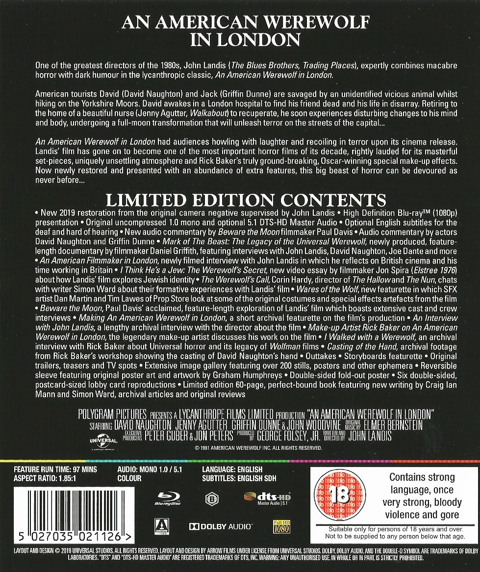 An American Werewolf In London (Limited Edition) (ej svensk text) (Blu-ray) - 2