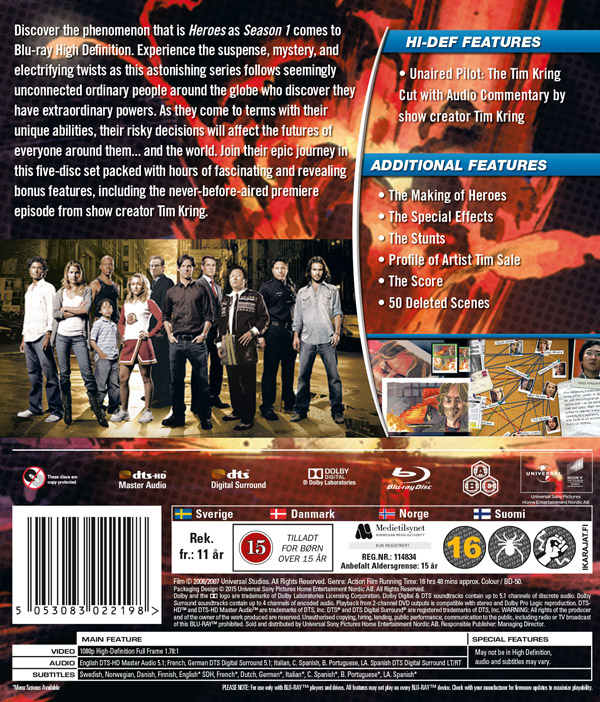 Heroes - Säsong 1 (Blu-ray) - 2
