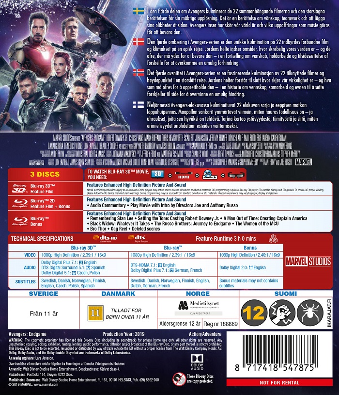 Avengers: Endgame (Blu-ray 3D + Blu-ray) - 2