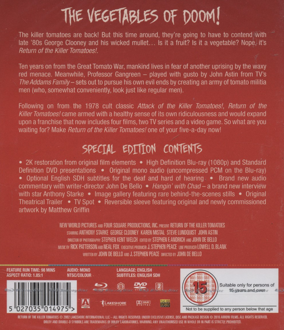 Return of the Killoer Tomatoes (ej svensk text) (Blu-ray + DVD) - 2