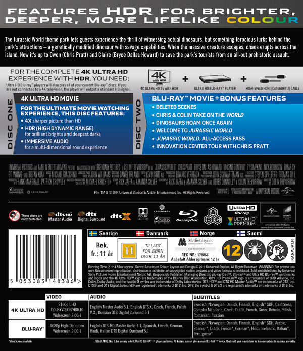 Jurassic World (4K Ultra HD + Blu-ray) - 2