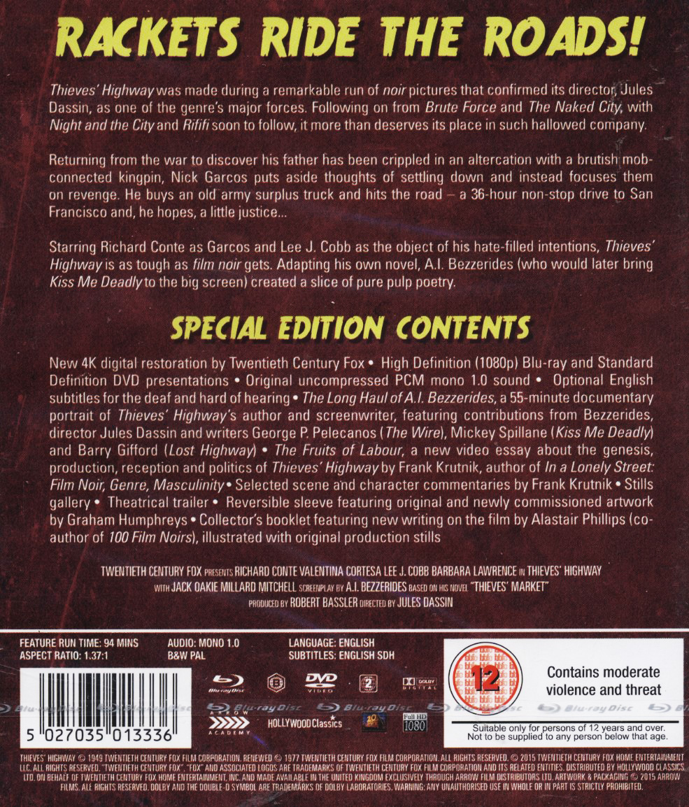 Thieves' Highway (ej svensk text) (Blu-ray + DVD) - 2
