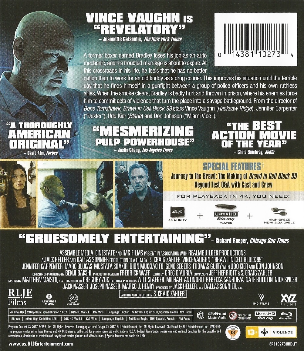 Brawl in Cell Block 99 (ej svensk text) (4K Ultra HD + Blu-ray) - 2