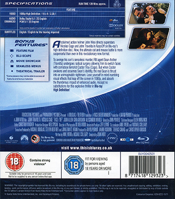 Face/Off (ej svensk text) (Blu-ray) - 2