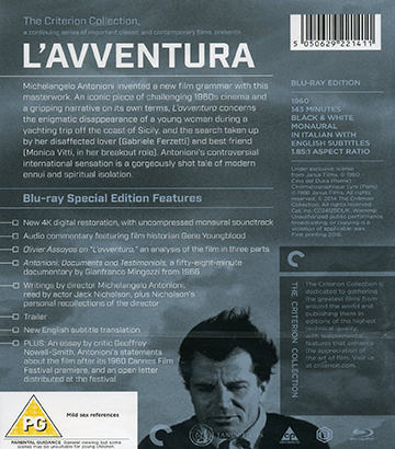 L'avventura (Criterion Collection) (ej svensk text) (Blu-ray) - 2