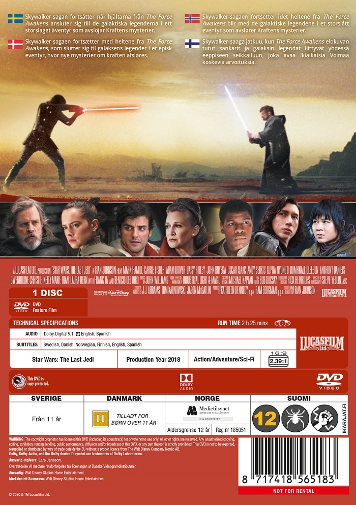 Star Wars VIII - the Last Jedi (New Line Look) - 2