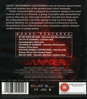 Scanners (ej svensk text) (Blu-ray) - 2