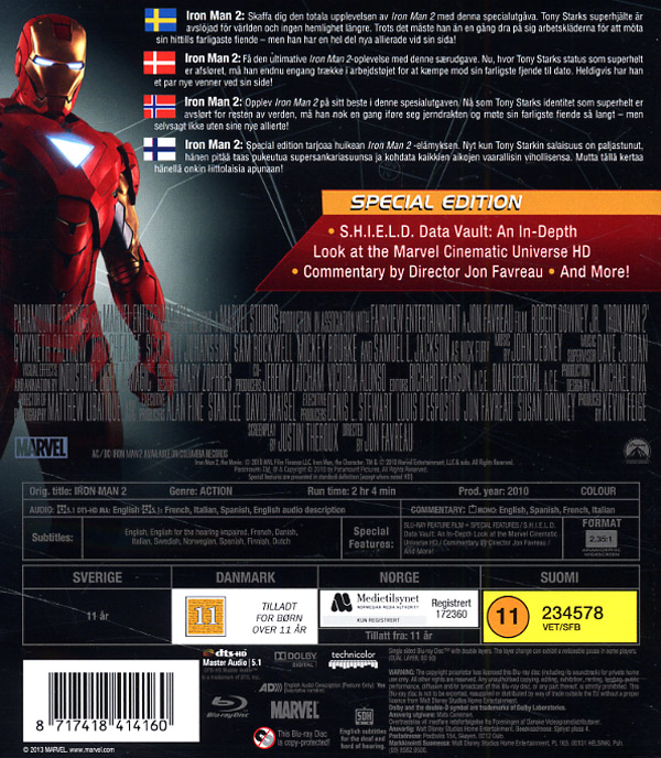 Iron Man 2 (Blu-ray) (Begagnad) - 2