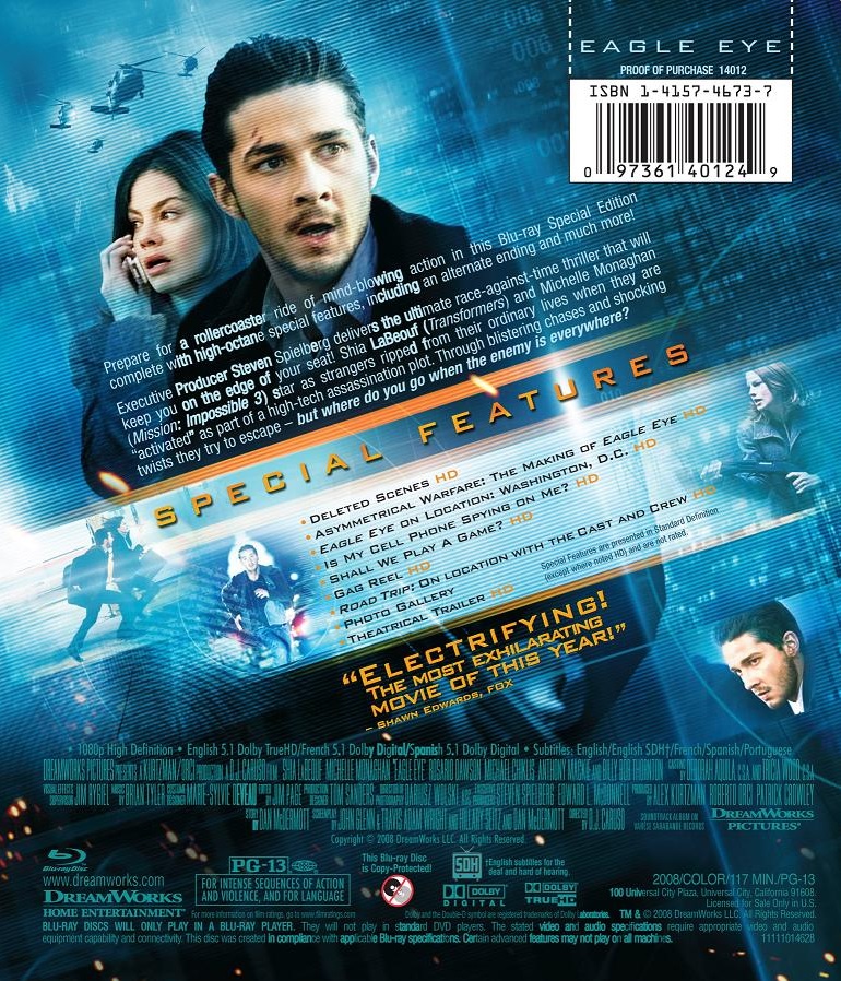 Eagle Eye (ej svensk text) (Blu-ray) - 2