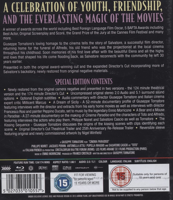 Cinema Paradiso - Theatrical Cut & Director's Cut (ej svensk text) (Blu-ray) - 2