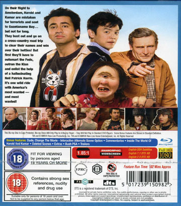 Harold & Kumar Escape From Guantanamo Bay (ej svensk text) (Blu-ray) - 2