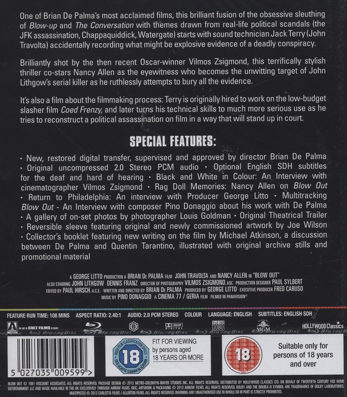 Blow Out (ej svensk text) (Blu-ray) - 2