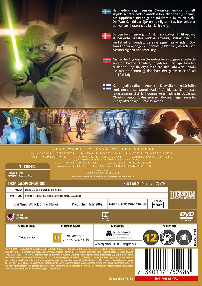 Star Wars II - Attack of the Clones (New Line Look) - 2