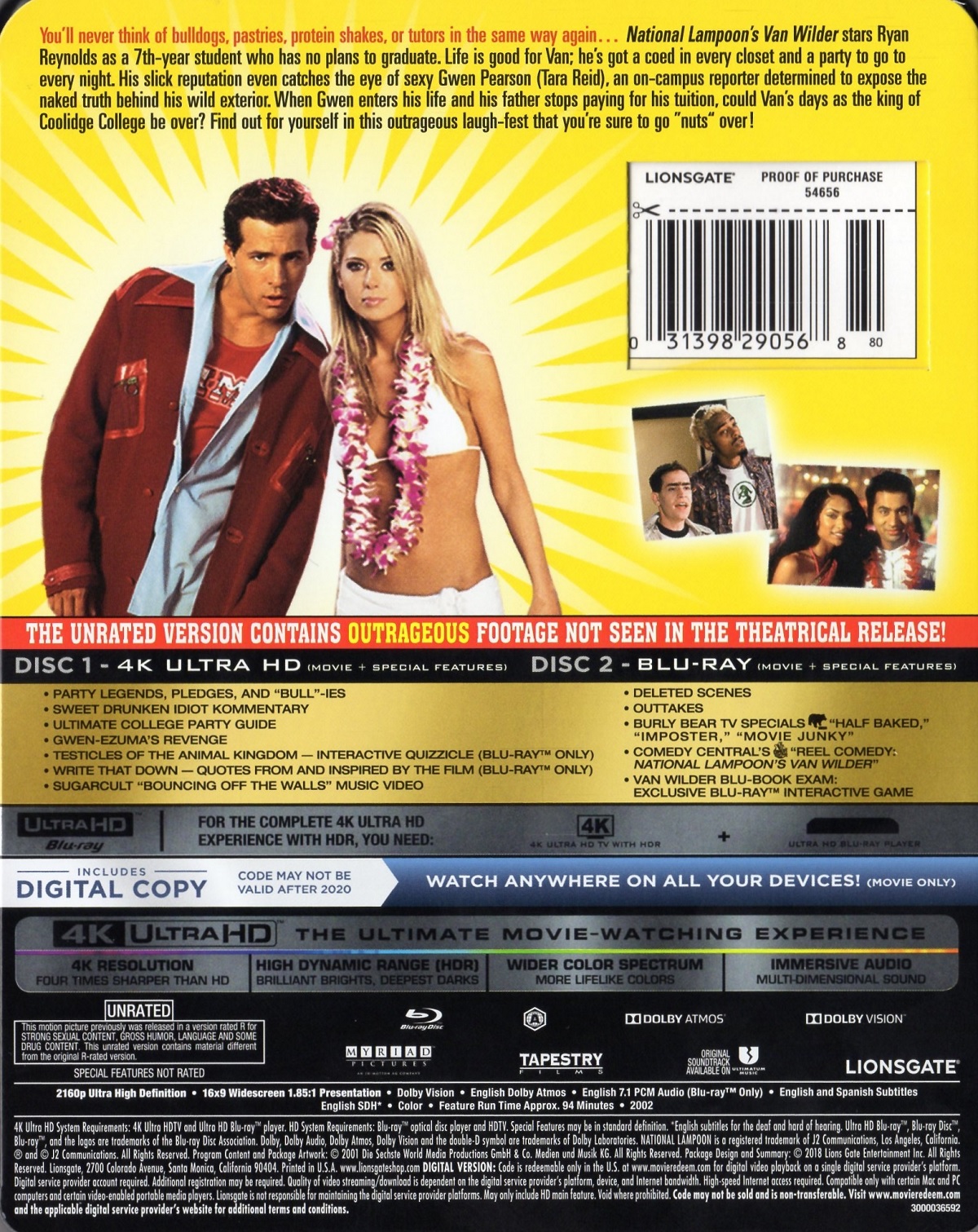 National Lampoon's Van Wilder (ej svensk text) (4K Ultra HD + Blu-ray) - 2