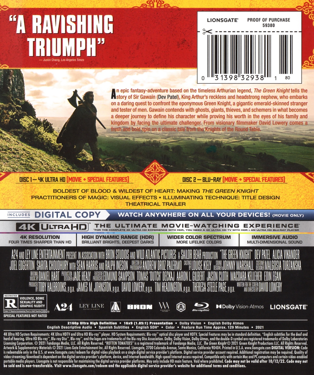 Green Knight (ej svensk text) (4K Ultra HD + Blu-ray) - 2