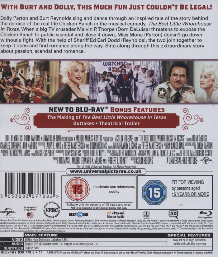 The Best Little Whorehouse In Texas (ej svensk text) (Blu-ray) - 2