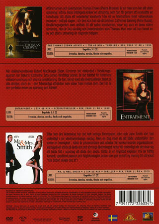 Äventyraren Thomas Crown / Entrapment / Mr. & Mrs. Smith (3-disc) - 2