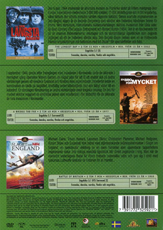 Den Längsta Dagen / En Bro För Mycket / Slaget Om England (3-disc) - 2