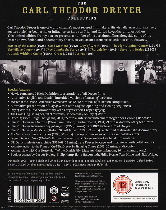 Carl Theodor Dreyer Movie Collection (4-disc) (ej svensk text) (Blu-ray)