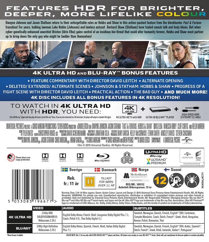 Fast & Furious: Hobbs & Shaw (4K Ultra HD Blu-ray + Blu-ray) - 2