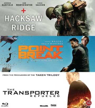 Hacksaw Ridge / Point Break / Transporter Refueled (Blu-ray)