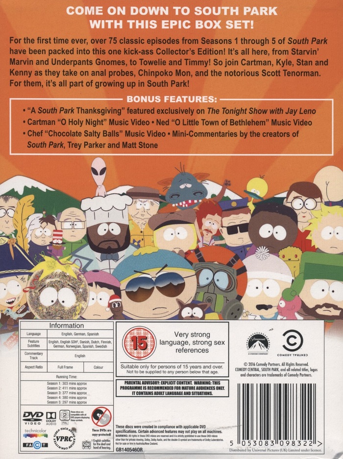 South Park - Säsong 1-5 - 2