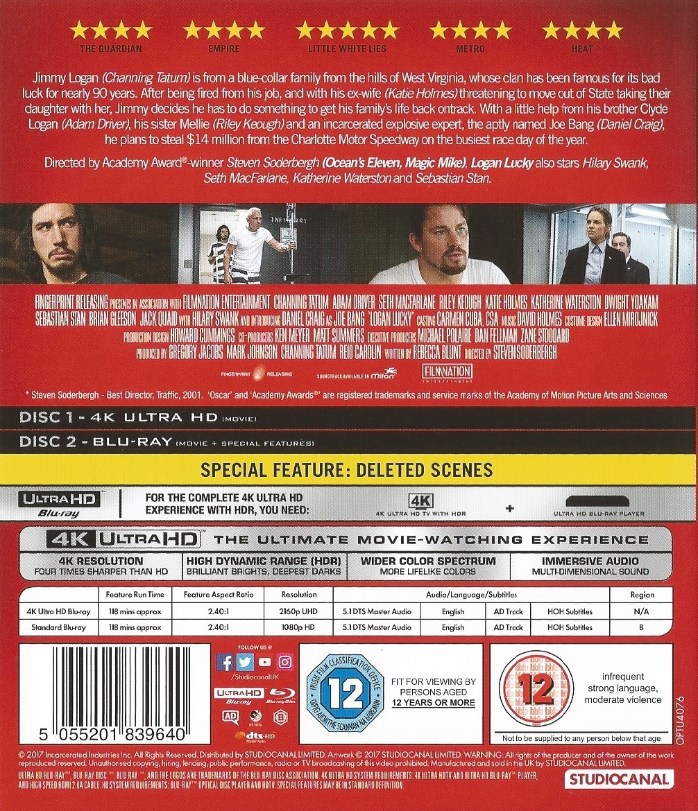 Logan Lucky (ej svensk text) (4K Ultra HD + Blu-ray) - 2