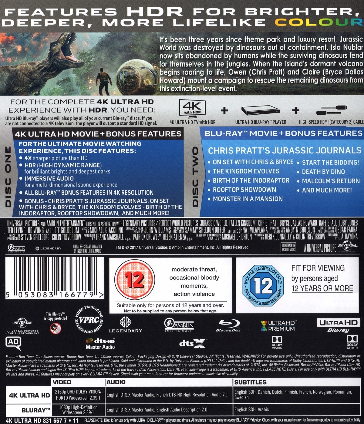 Jurassic World: Fallen Kingdom (4K Ultra HD + Blu-ray) - 2