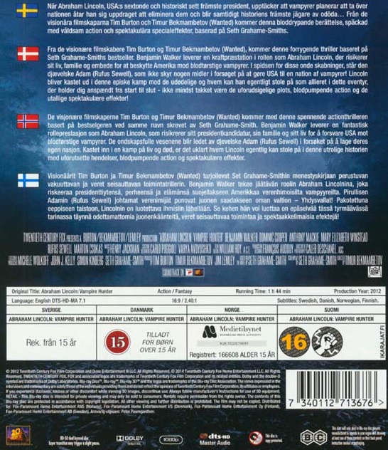 Abraham Lincoln - Vampire Hunter (Real 3D Blu-ray) - 2
