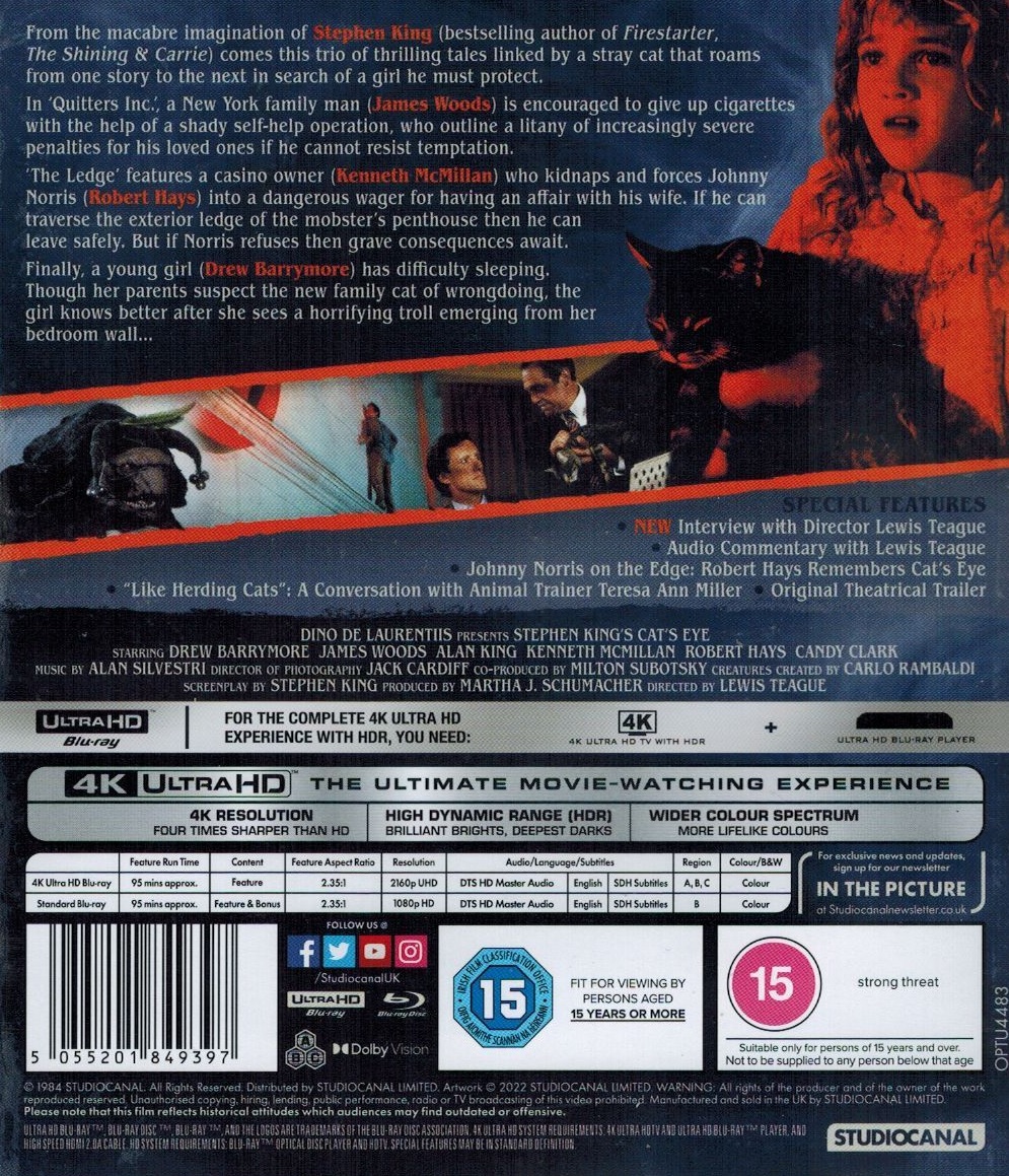 Cat's Eye (ej svensk text) (4K Ultra HD + Blu-ray) - 2