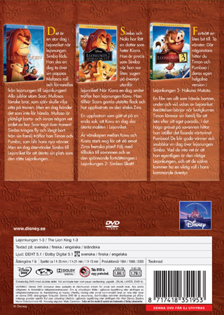 Lejonkungen Trilogi (Disney) (3-disc) - 2