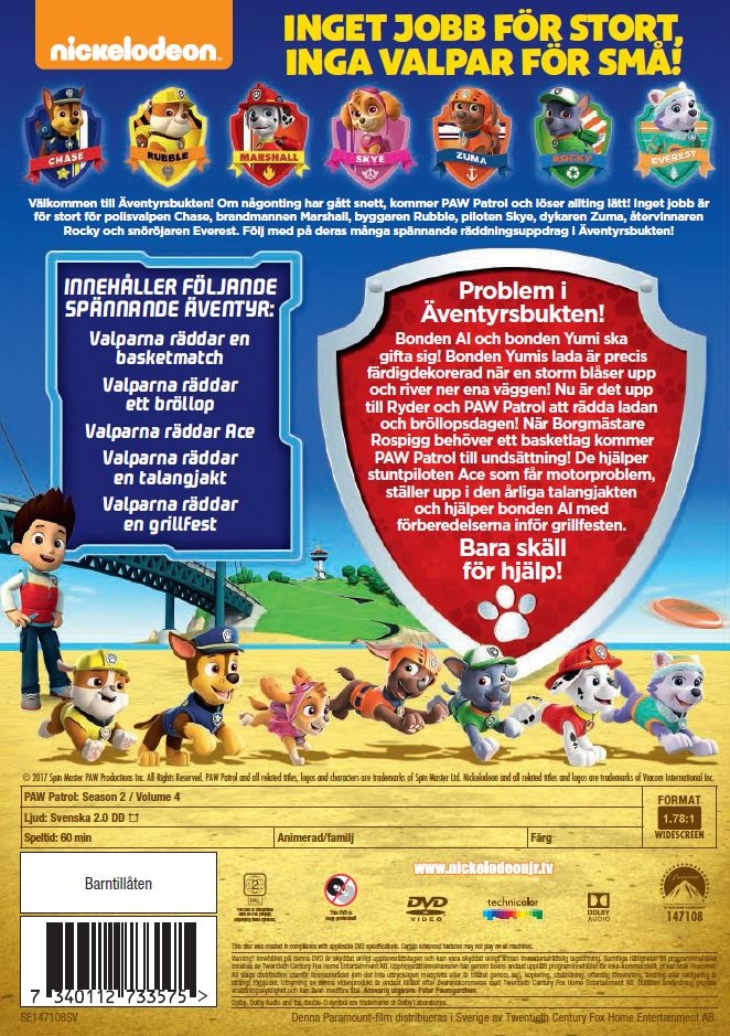 PAW Patrol - Säsong 2 - Volym 4 - 2
