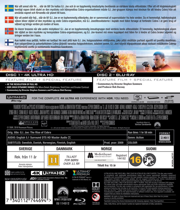 G.I. Joe 1: The Rise of Cobra (4K Ultra HD Blu-ray + Blu-ray) - 2