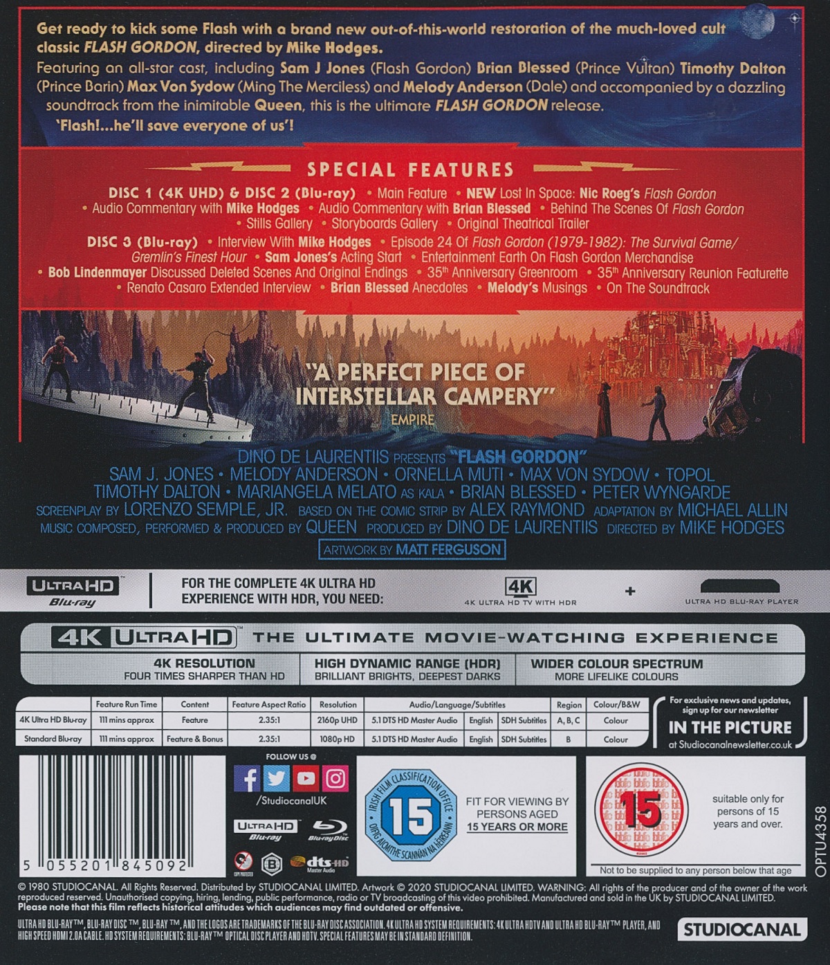 Flash Gordon (ej svensk text) (4K Ultra HD + Blu-ray) - 2