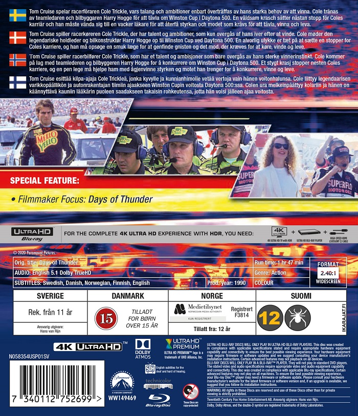 Days of Thunder (4K Ultra HD + Blu-ray) - 2