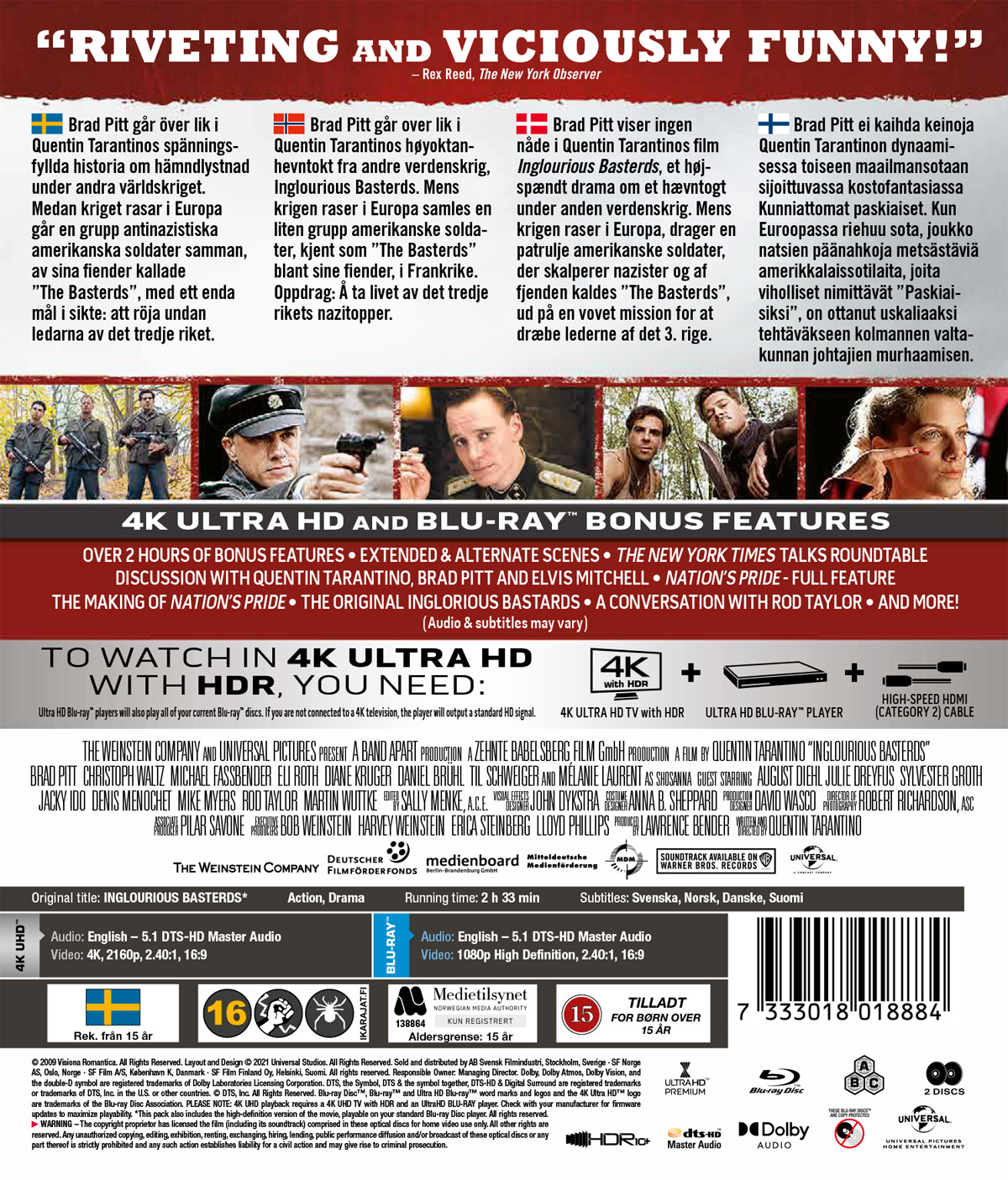Inglourious Basterds (4K Ultra HD + Blu-ray) - 2
