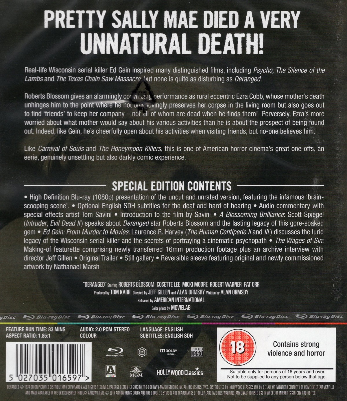 Deranged...The Confessions of a Necrophile (ej svensk text) (Blu-ray) - 2