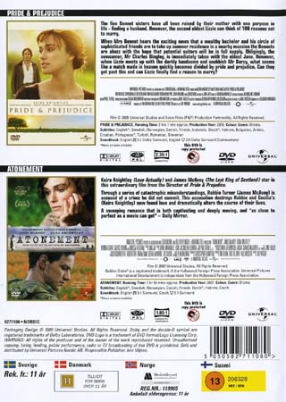 Pride & Prejudice / Atonement - 2