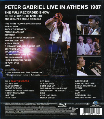 Peter Gabriel - Live In Athens 1987 (Blu-ray + DVD) - 2