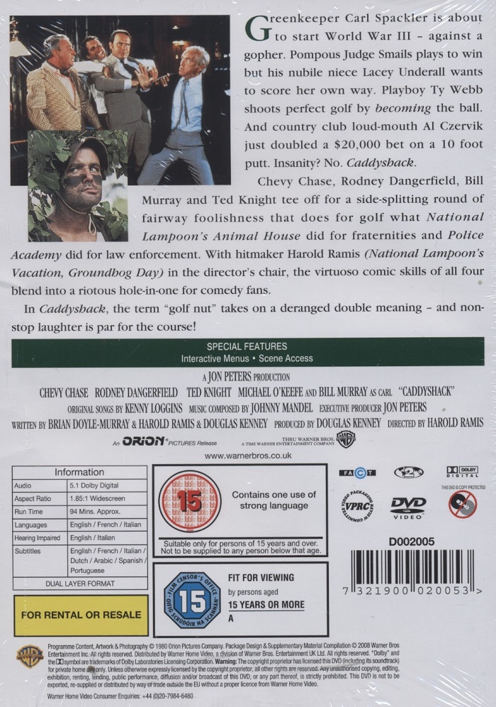 Caddyshack (ej svensk text) - 2