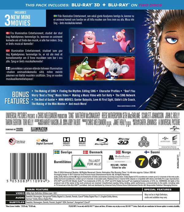 Sing (Real 3D + Blu-ray) - 2