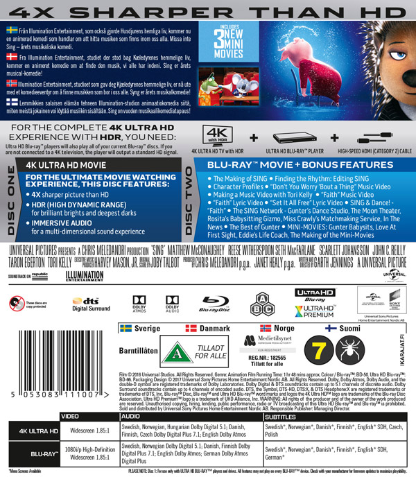 Sing (4K Ultra HD + Blu-ray) - 2