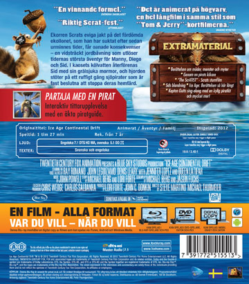 Ice Age 4 - Jorden Skakar Loss (Blu-ray + DVD) (Begagnad) - 2